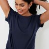 Apparel * | Joules Blue Carley Solid Classic Crew T-Shirt Closeout Sale