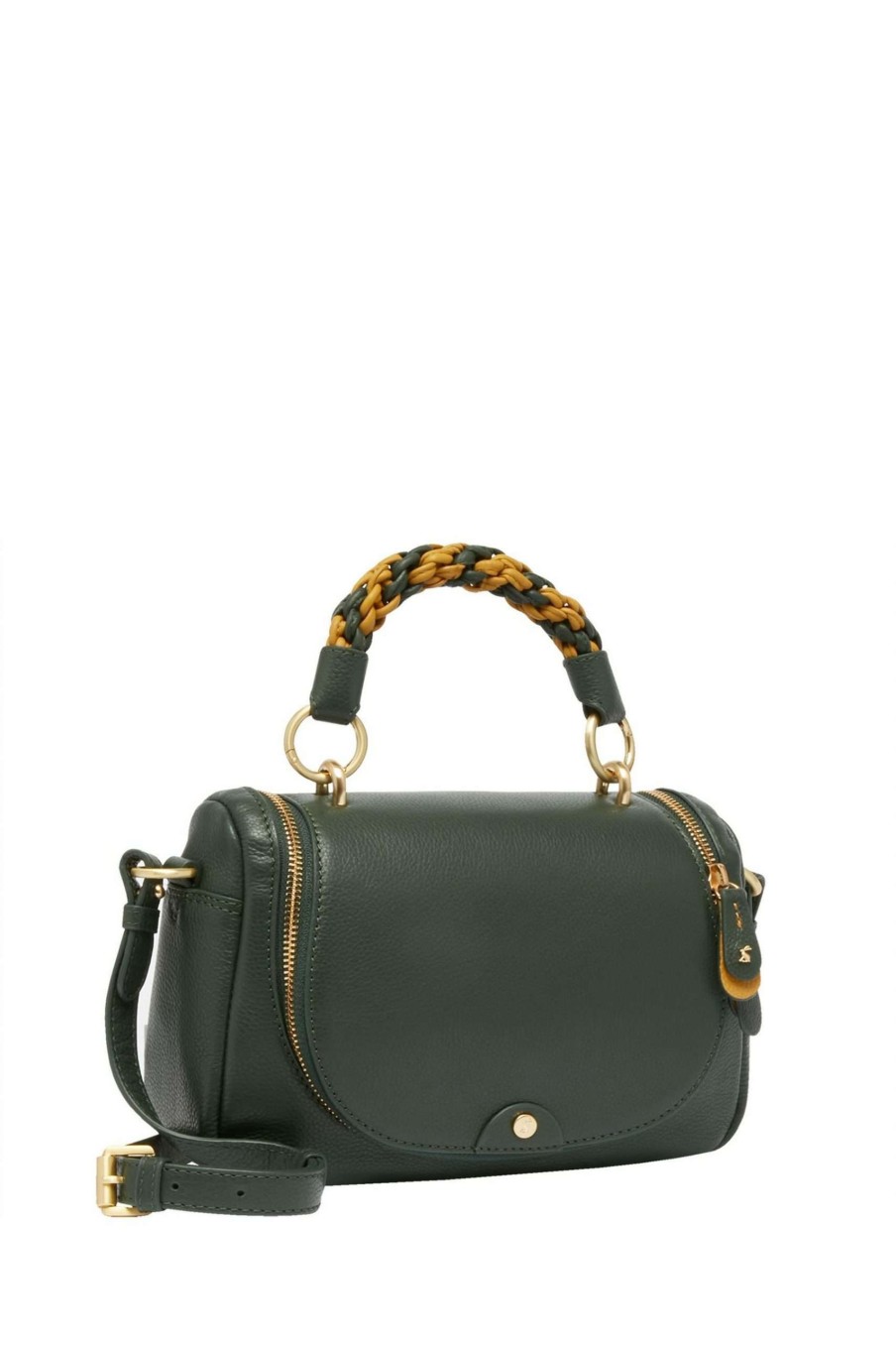 Accessories * | Joules Dudley Green Leather Cross-Body Bag Promotion