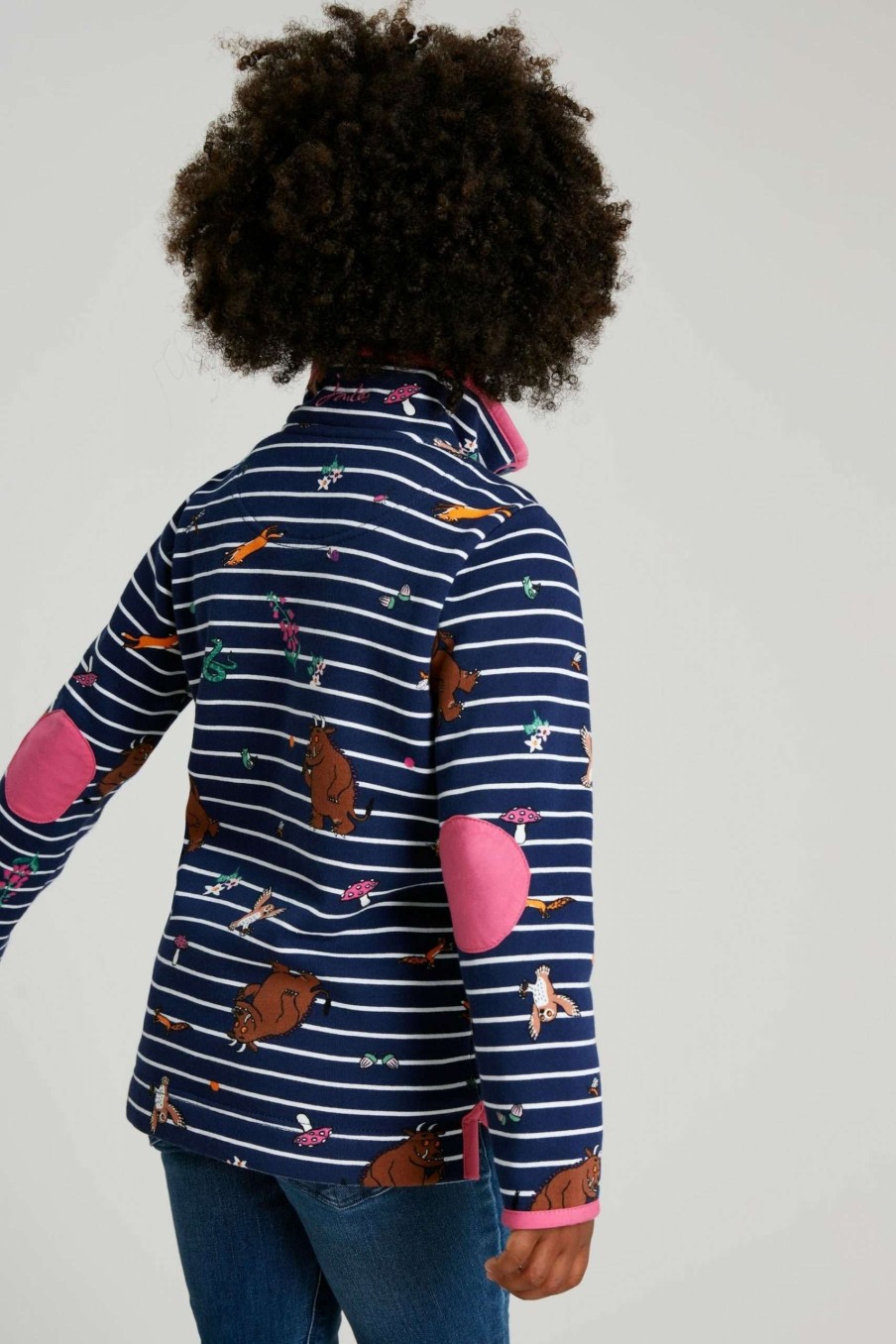 Apparel * | Joules Blue Gruffalo Saunton Overhead Half Zip Sweatshirt Special