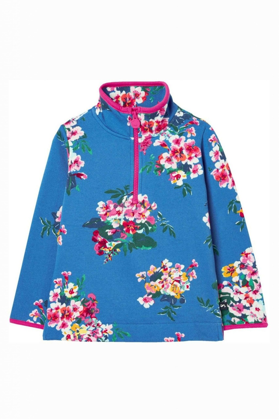 Apparel * | Joules Blue Fairdale Printed Half Zip Sweatshirt Fashion