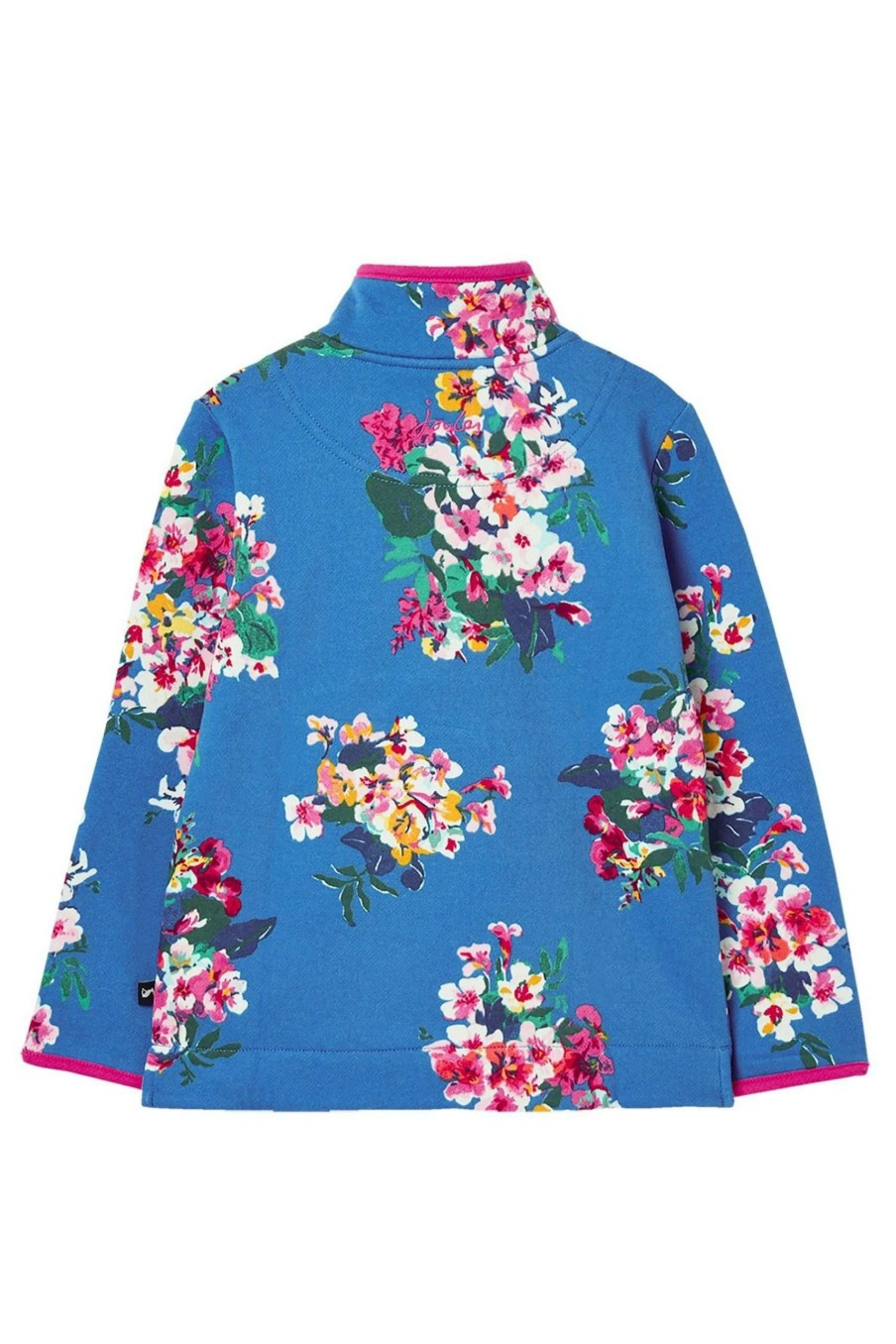 Apparel * | Joules Blue Fairdale Printed Half Zip Sweatshirt Fashion