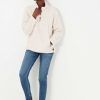 Apparel * | Joules Delaney Quarter Zip White Fleece Online Sales