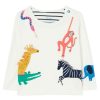 Apparel * | Joules Tate Artwork White Long Sleeve T-Shirt Popular