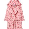 Apparel * | Joules Pink Lazydays Teddy Dressing Gown Cut Price