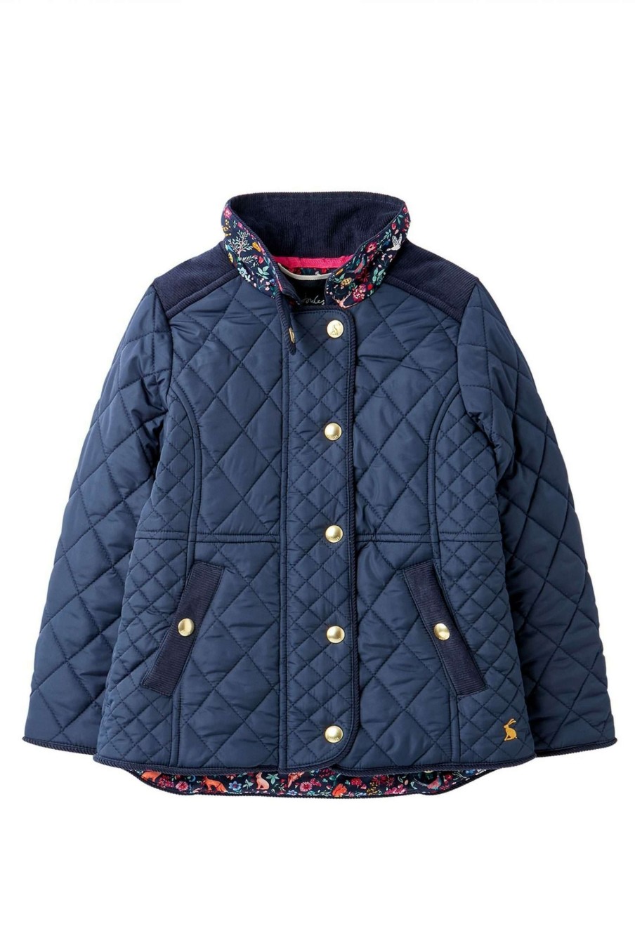 Apparel * | Joules Blue Newdale Quilted Jacket Opening Sales