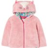 Apparel * | Joules Pink Cuddle Zip Through Recycled Fleece Opening Sales