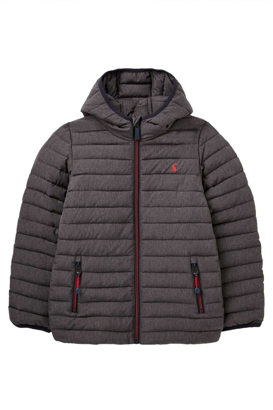 Apparel * | Joules Grey Cairn Showerproof Recycled Packable Padded Jacket Latest Fashion