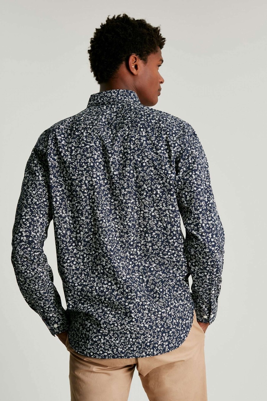 Apparel * | Joules Blue Invitation Classic Fit Printed Shirt Closeout Sale