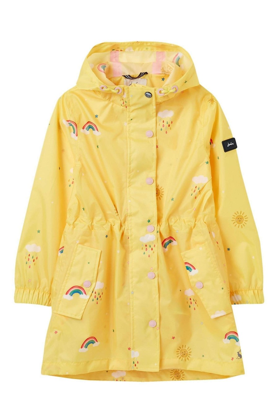 Apparel * | Joules Yellow Golightly Waterproof Recycled Packable Jacket Unique