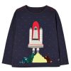 Apparel * | Joules Blue Jack Long Sleeve 2 Way Sequin T-Shirt Cheap Online