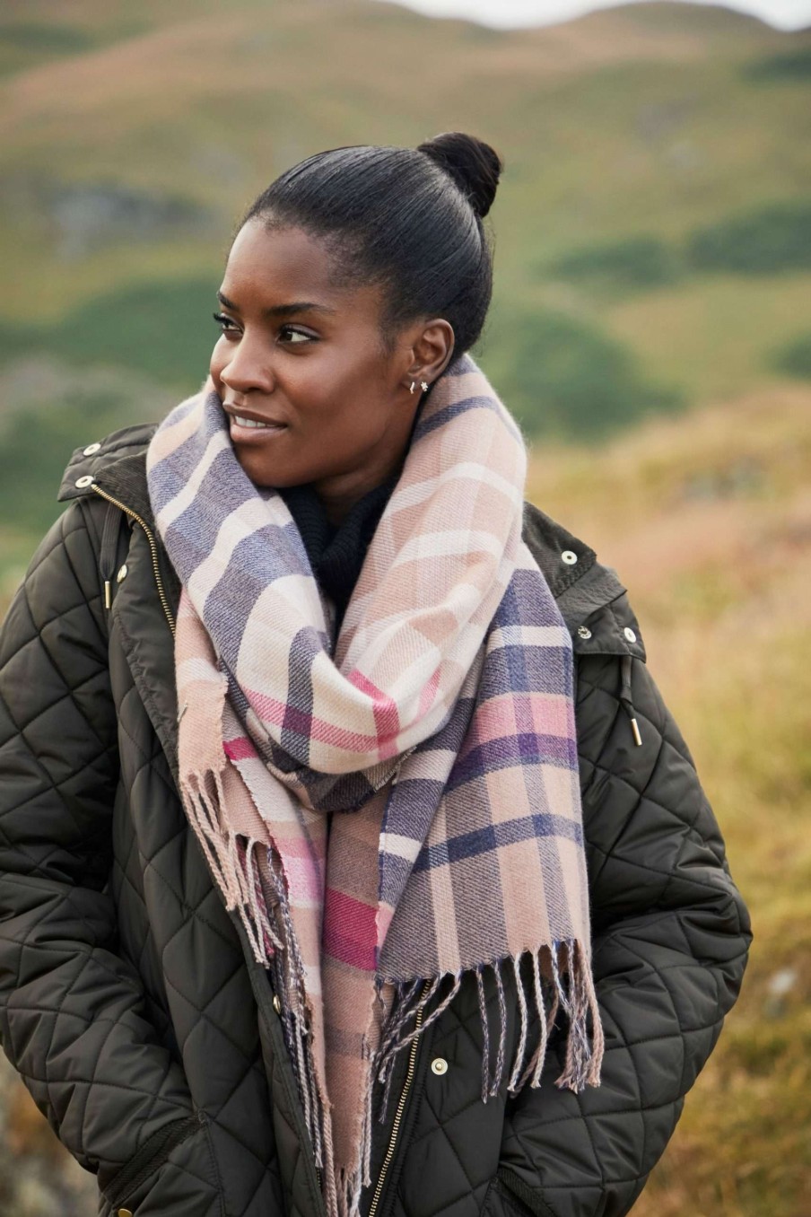 Accessories * | Joules Natural Wetherby Check Scarf Original