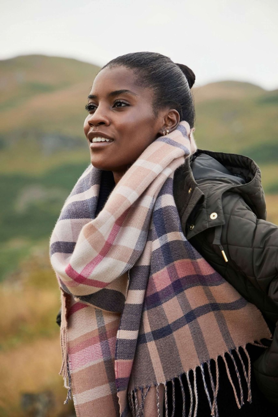 Accessories * | Joules Natural Wetherby Check Scarf Original