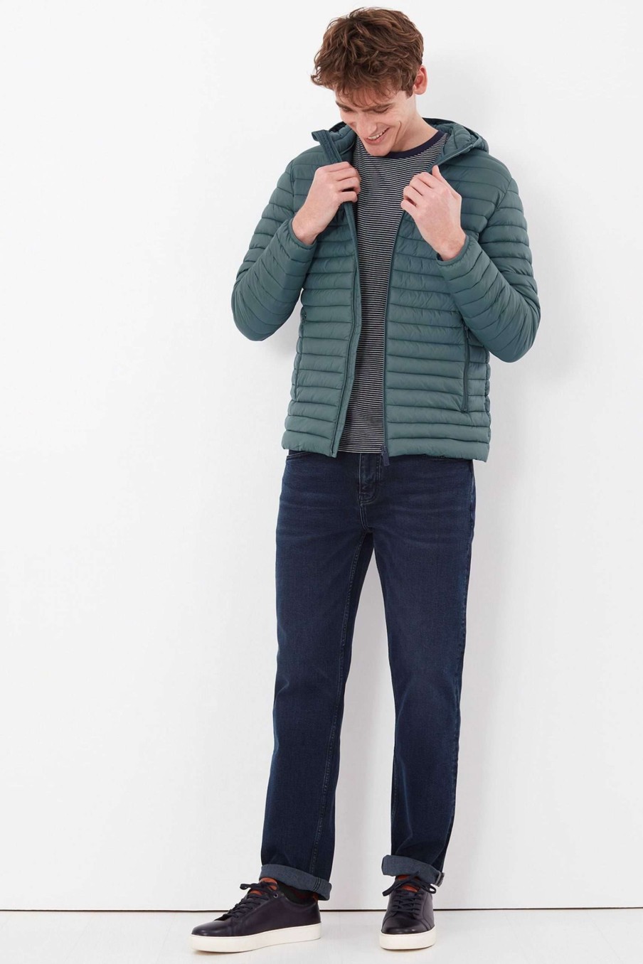 Apparel * | Joules Blue Snug Hooded Padded Jacket Online Sales