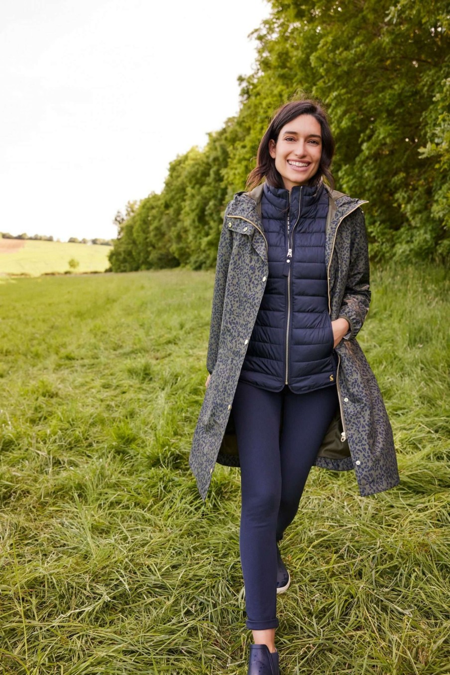 Apparel * | Joules Animal Print Waybridge Relaxed Fit Waterproof Jacket Cut Price