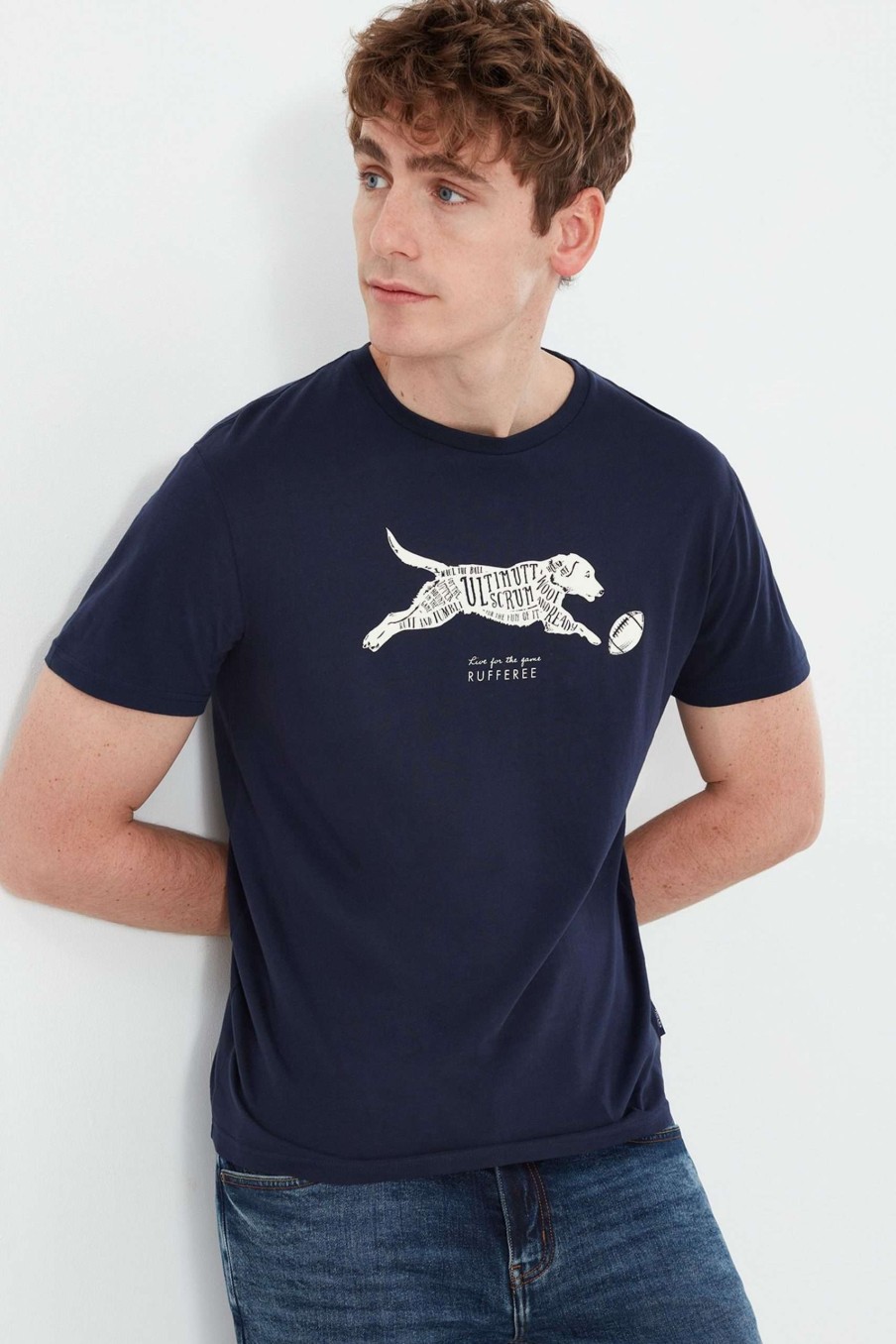 Apparel * | Joules Blue Flynn Graphic T-Shirt Limited Edition