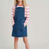 Apparel * | Joules Blue Phoebe Dungaree Dress Excellent Quality