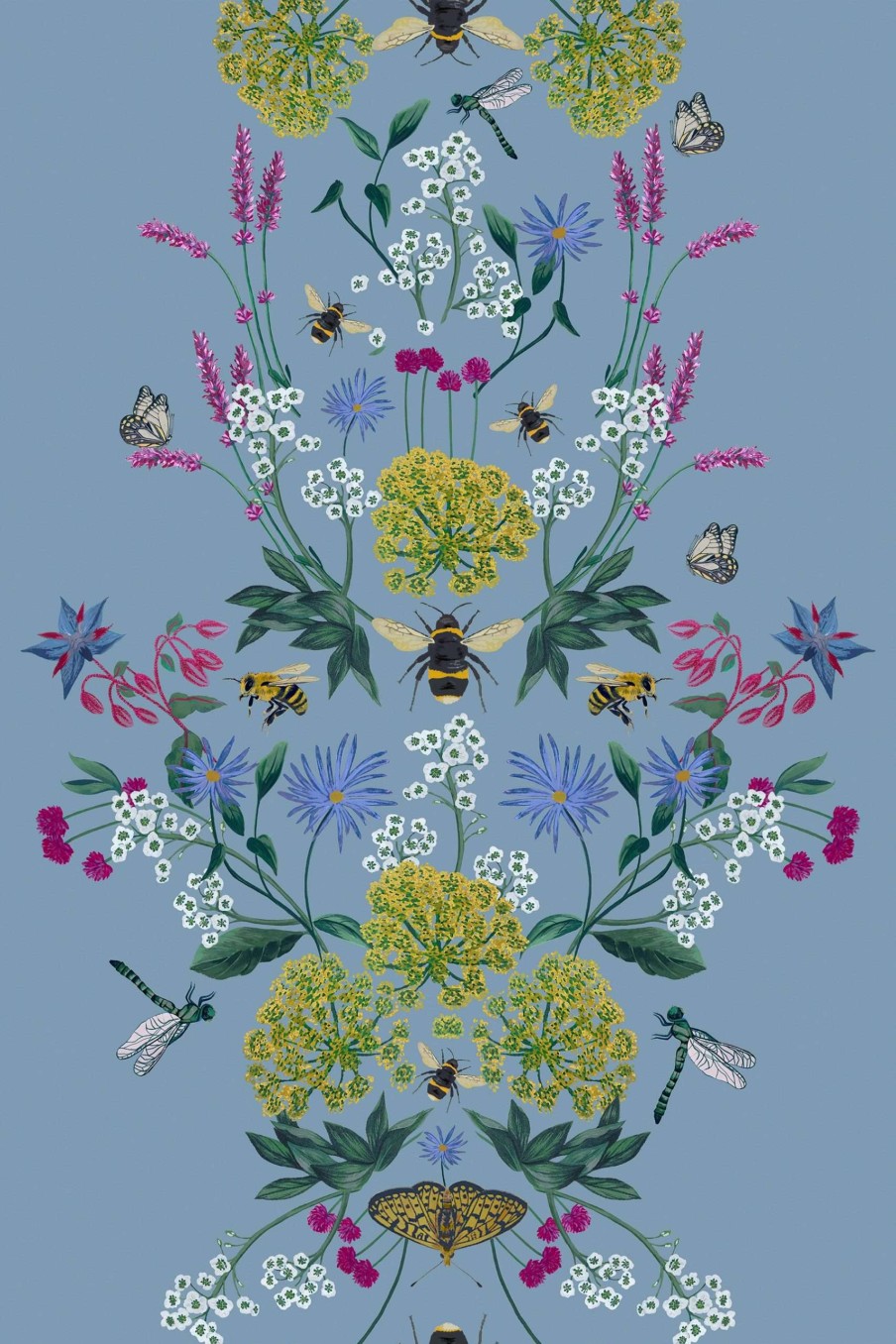 Accessories * | Joules Perfect Pollinators Haze Blue A4 Sample Classical