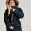 Apparel * | Joules Blue Hartwell Recycled Padded Puffer Coat 100% Guarantee