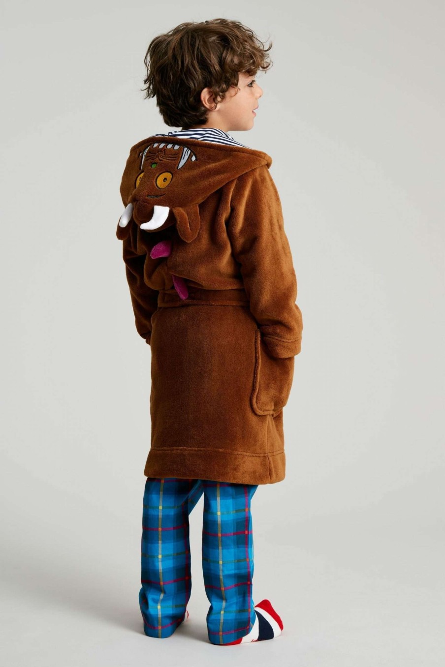 Apparel * | Joules The Gruffalo Character Brown Dressing Gown New Threads