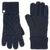 Accessories * | Joules Blue Elena Cable Gloves Unique