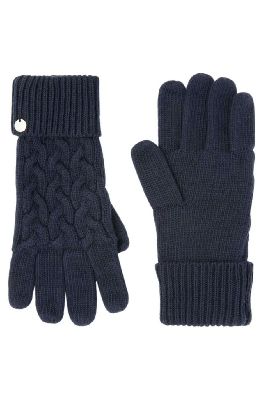 Accessories * | Joules Blue Elena Cable Gloves Unique