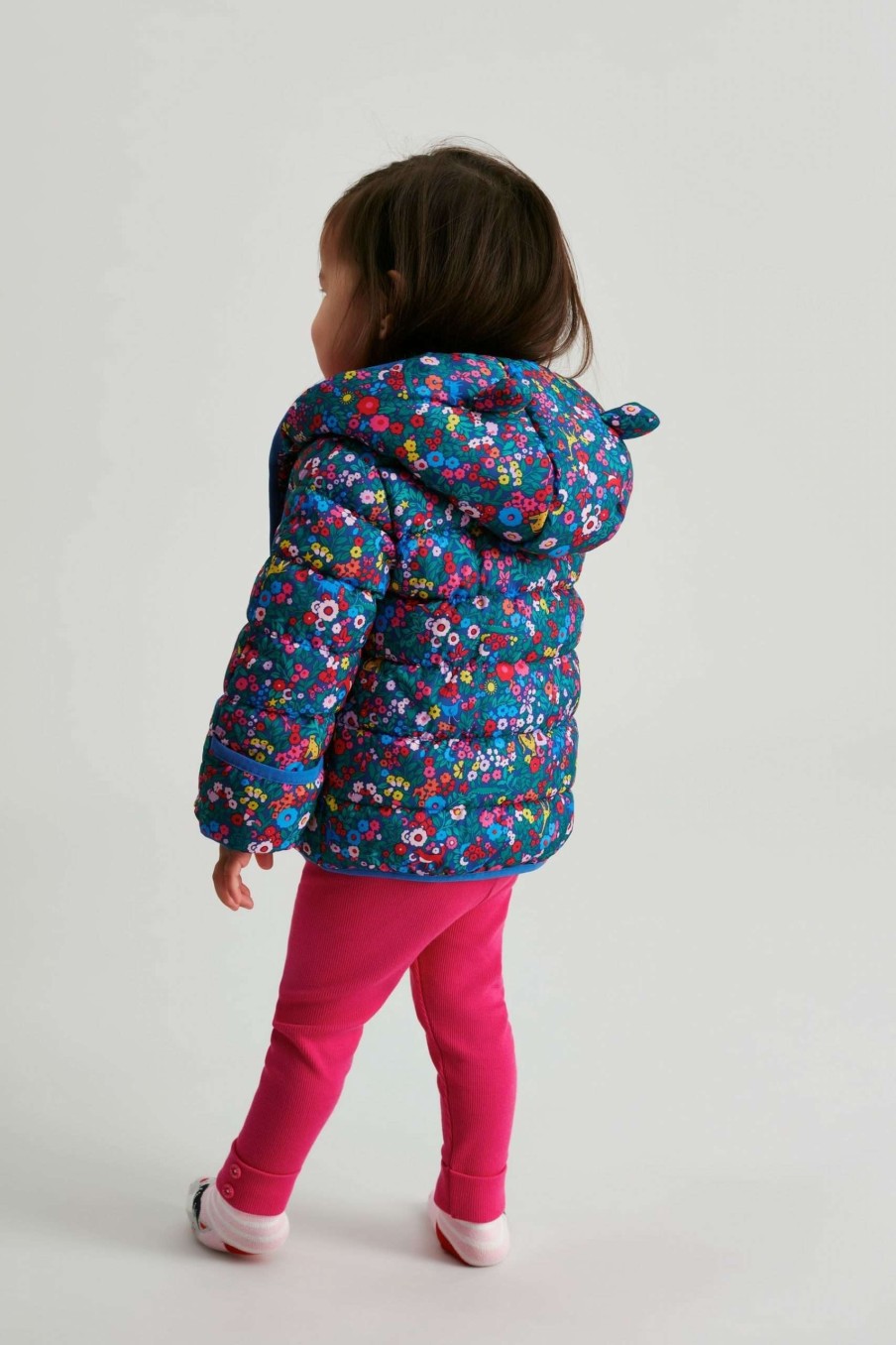 Apparel * | Joules Jessie Blue Printed Padded Jacket Excellent Quality