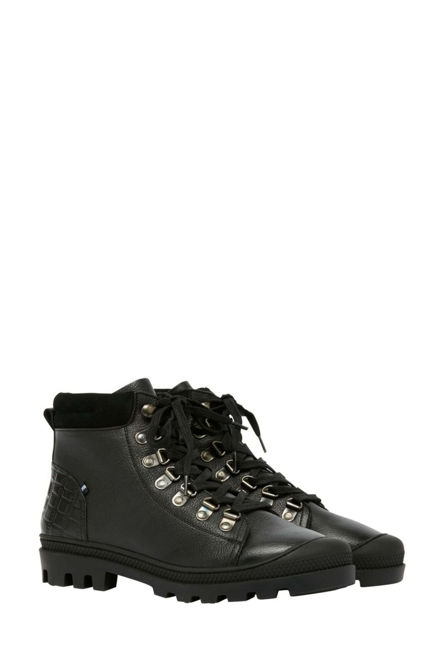 Shoes * | Joules Noa Black Chunky Hiker Boots Limited Edition