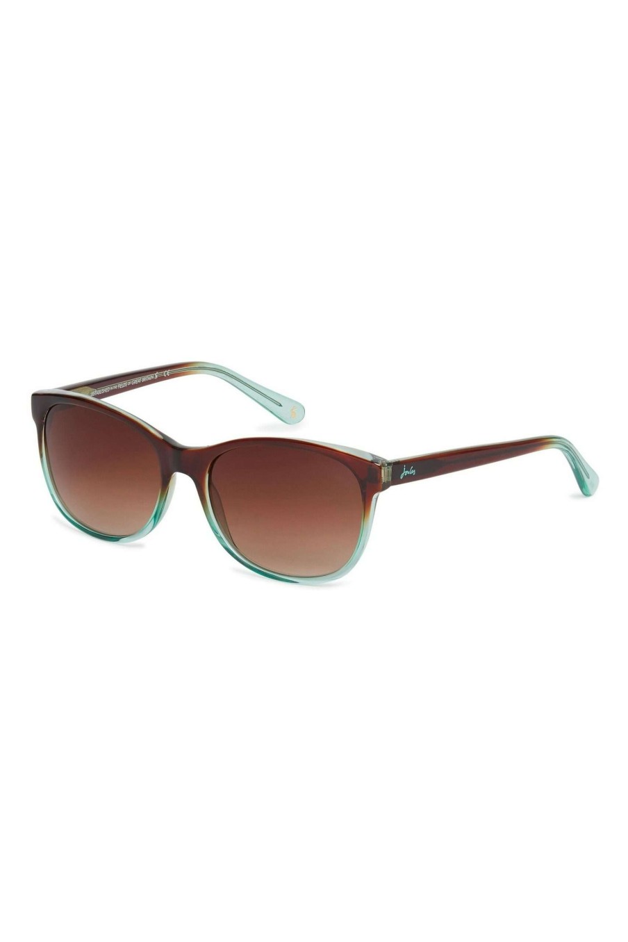 Accessories * | Joules Small Brown & Teal Blue Classic Graduated Bi-Colour Sunglasses 100% Guarantee