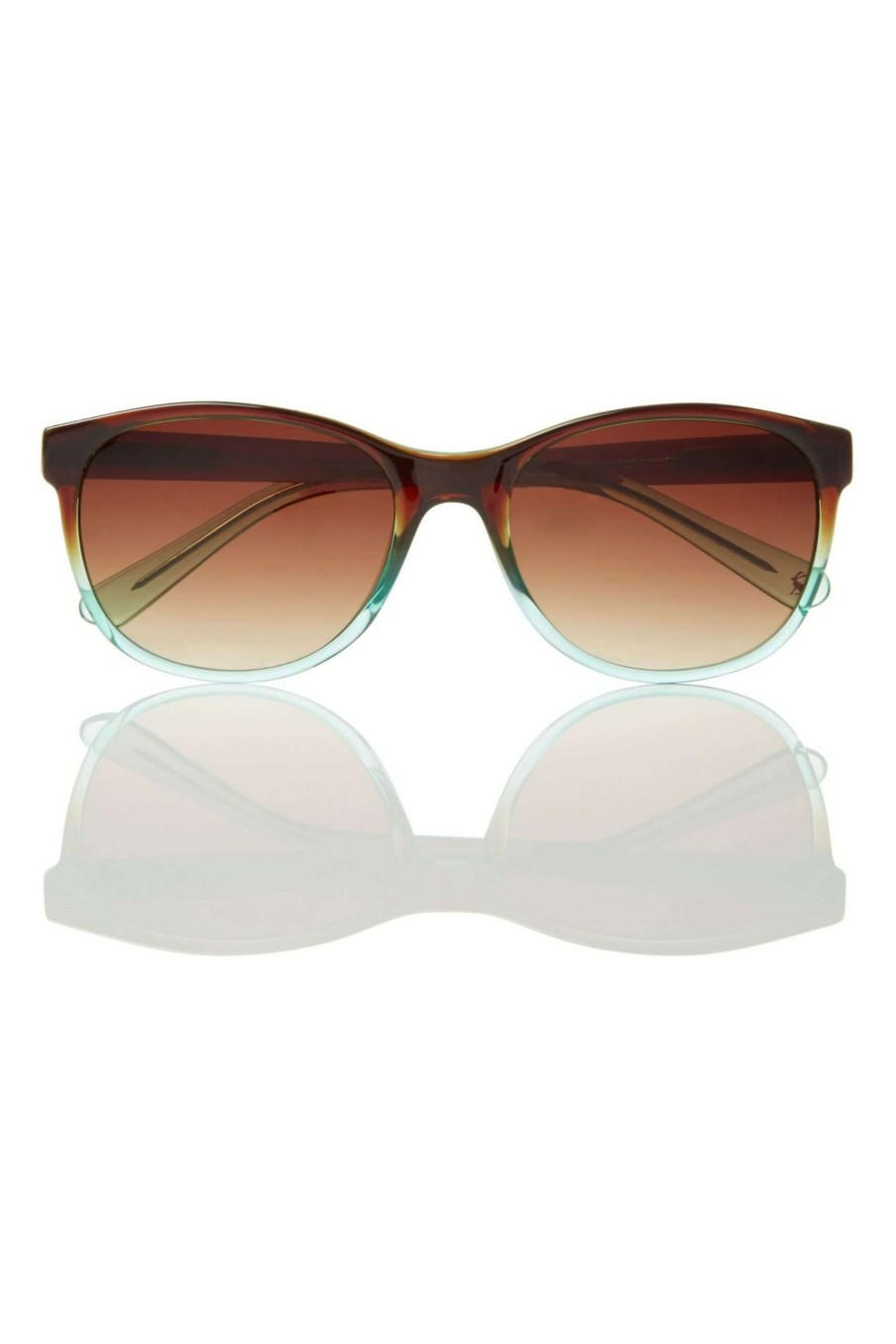 Accessories * | Joules Small Brown & Teal Blue Classic Graduated Bi-Colour Sunglasses 100% Guarantee