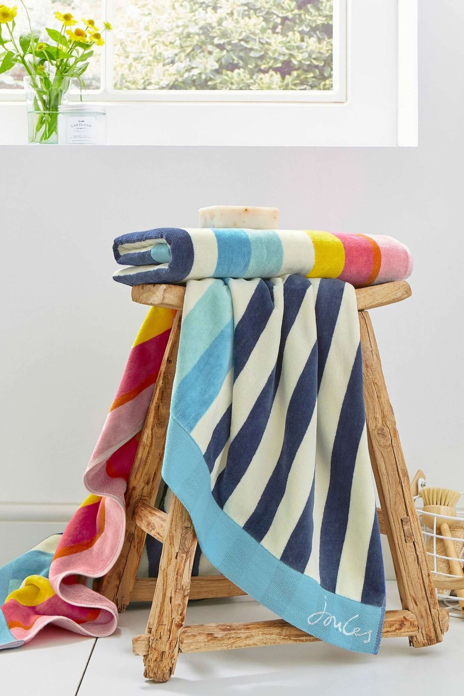 Accessories * | Joules Cambridge Stripe Cotton Towel Limited Edition