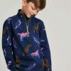 Apparel * | Joules Blue Dale Printed 1/2 Zip Sweatshirt Sale