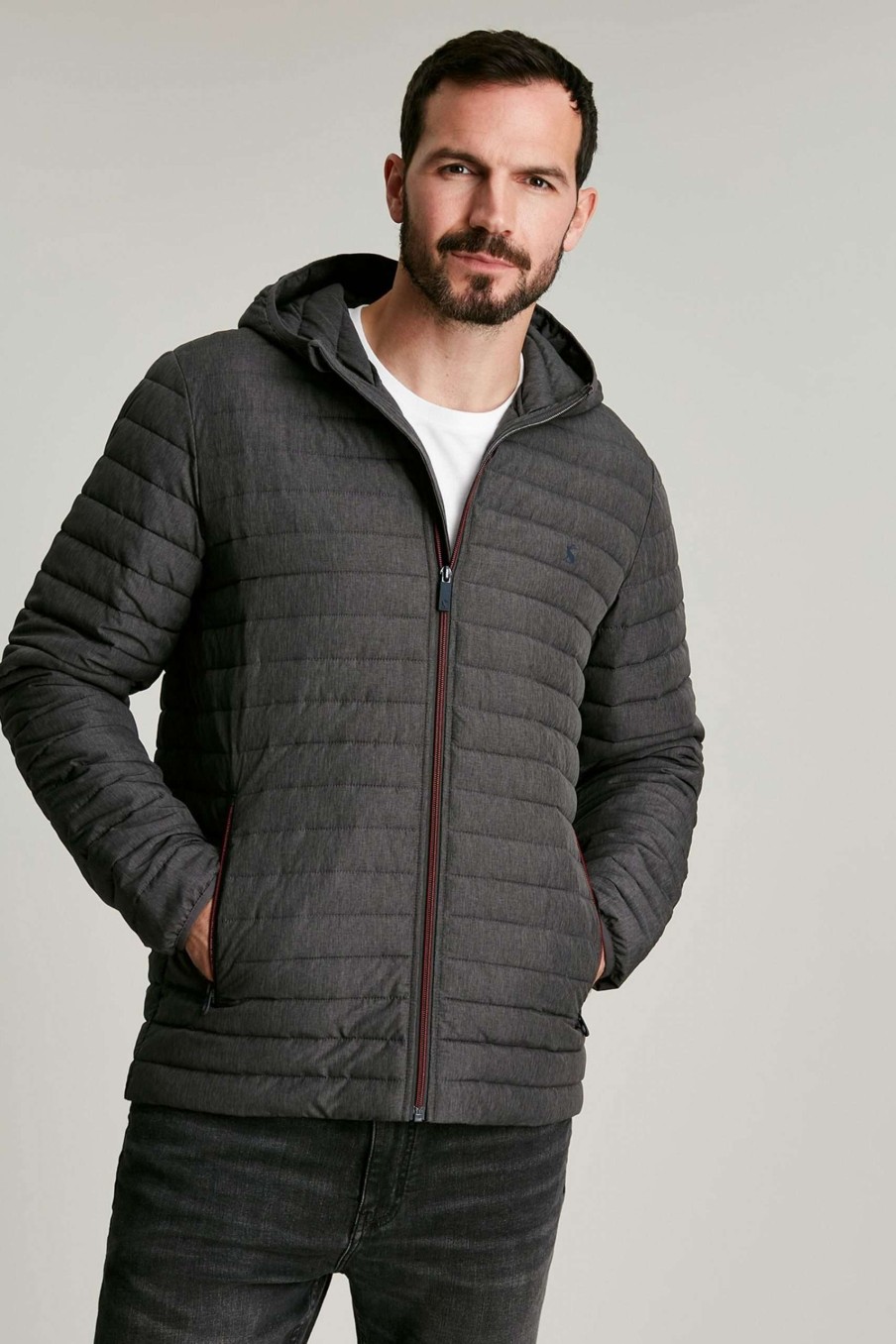 Apparel * | Joules Grey Padded Coat Closeout Sale