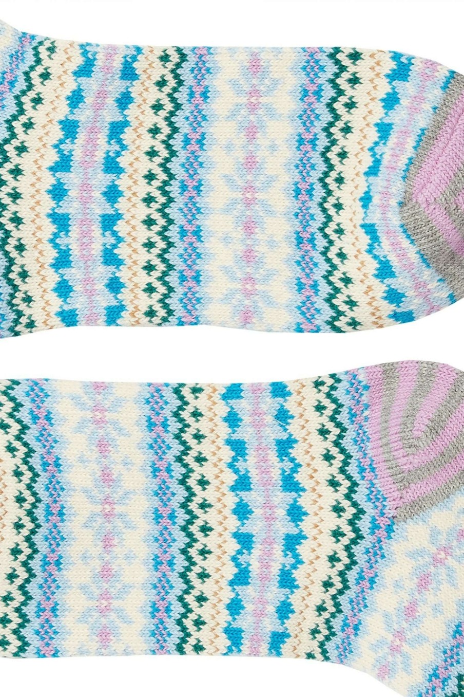 Accessories * | Joules Blue Lucille Fairisle Boot Socks Original