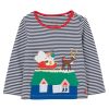 Apparel * | Joules Blue Tate Artwork Long Sleeve T-Shirt Special