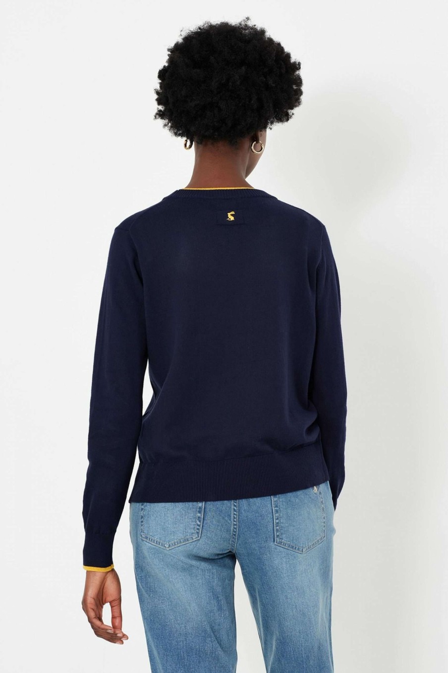 Apparel * | Joules Blue Mariella Intarsia Jumper Sale Online