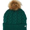 Accessories * | Joules Green Elena Cable Hat Opening Sales