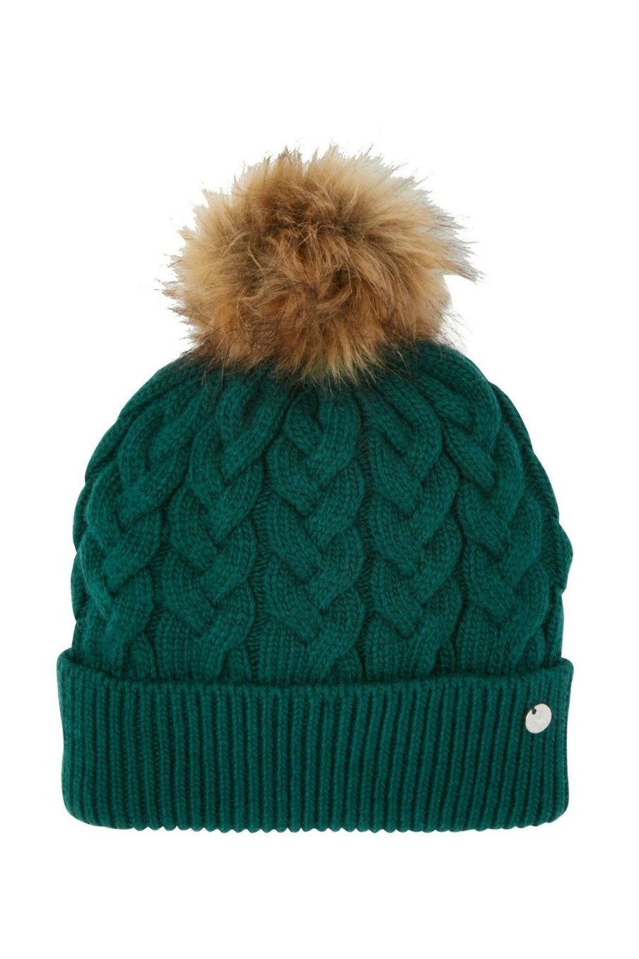 Accessories * | Joules Green Elena Cable Hat Opening Sales