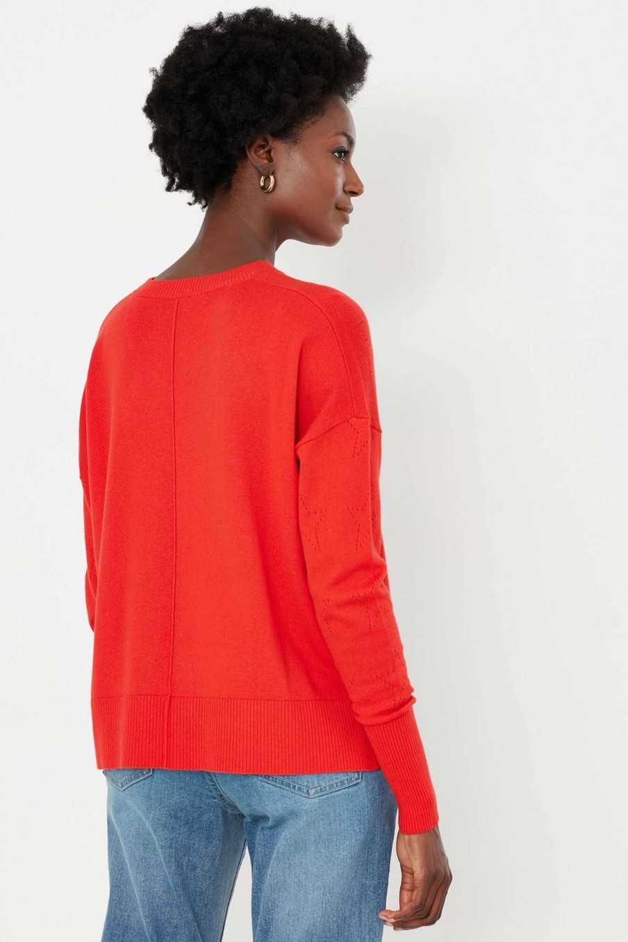 Apparel * | Joules Red Juniper Star Pointelle Jumper Free Delivery