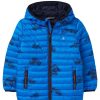 Apparel * | Joules Blue Printed Cairn Showerproof Recycled Printed Packable Jacket Limited Edition