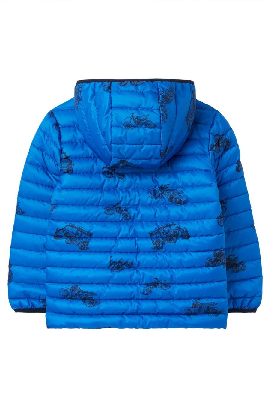 Apparel * | Joules Blue Printed Cairn Showerproof Recycled Printed Packable Jacket Limited Edition