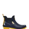 Accessories * | Joules Blue Wellibob Short Height Printed Wellies Exclusive Design