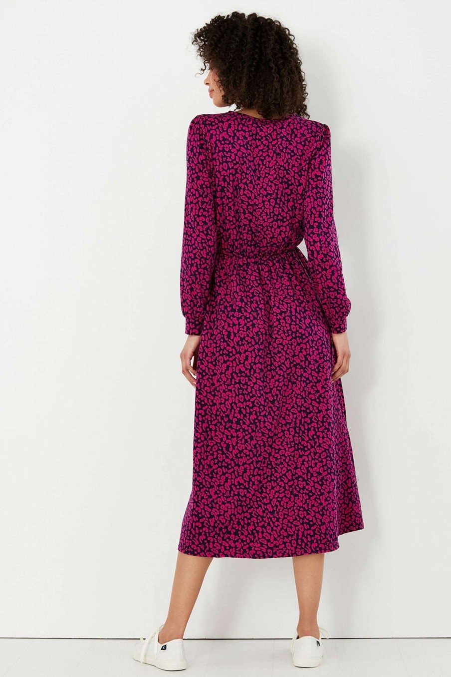 Apparel * | Joules Pink Scarlett Jersey Wrap Dress Cheap Online