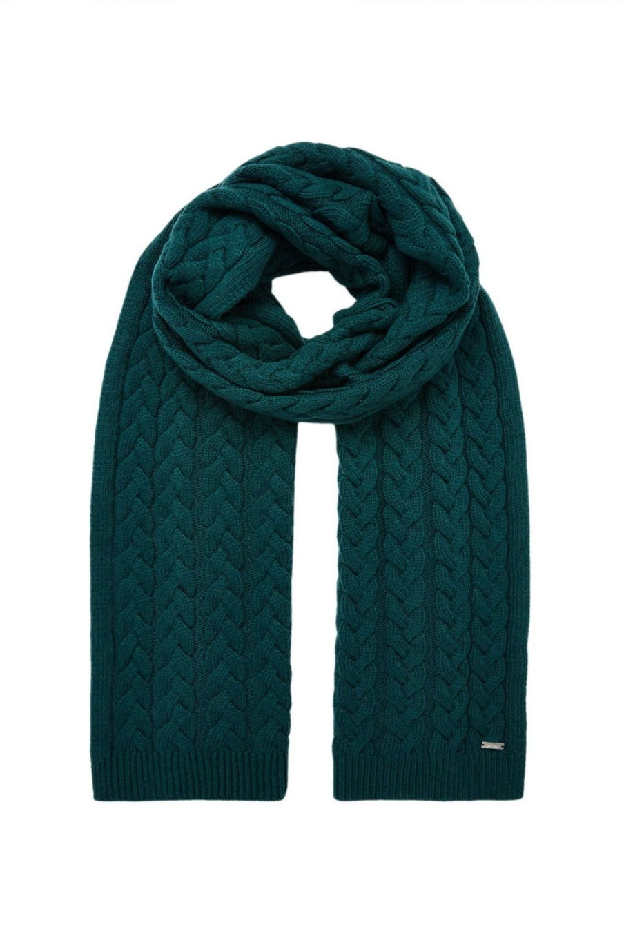 Accessories * | Joules Blue Elena Cable Knit Scarf Classical