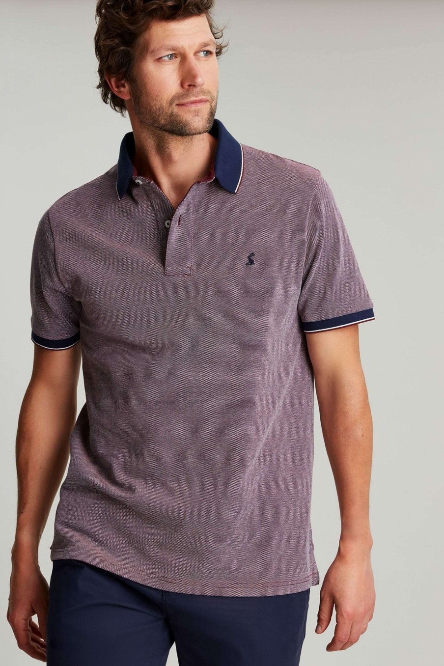 Apparel * | Joules Red Hambledon Oxfordised Woody Polo Shirt Best-Selling