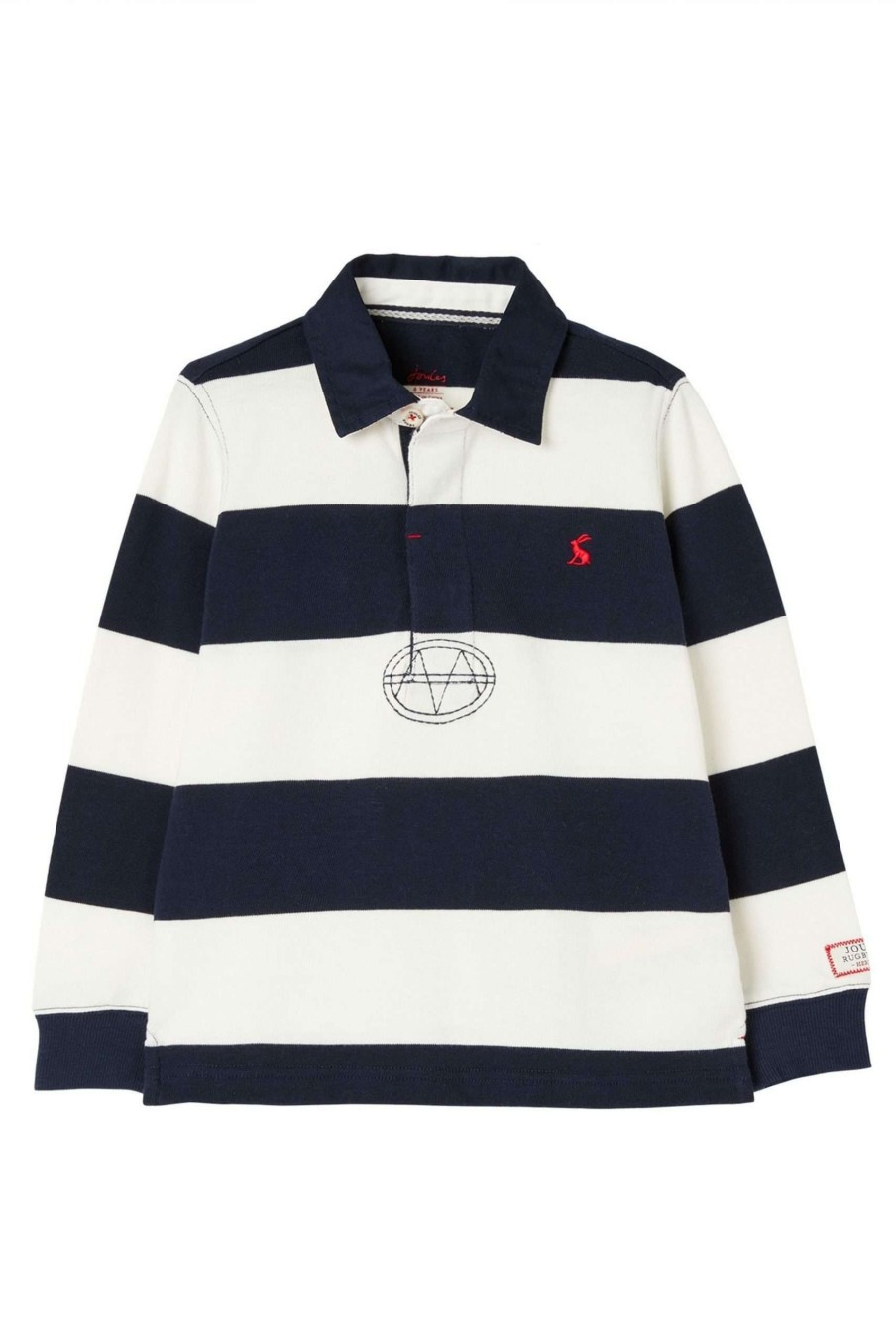 Apparel * | Joules Blue Onside Stripe Rugby Shirt Cut Price