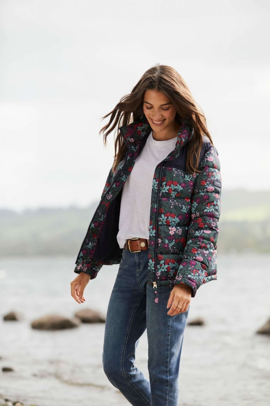 Apparel * | Joules Blue Elberry Super Puffer Jacket Online Sales