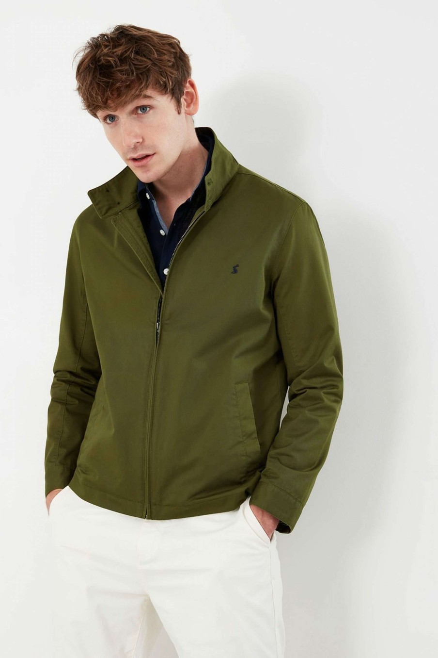 Apparel * | Joules Green Cotton Harrington Jacket Quick Delivery