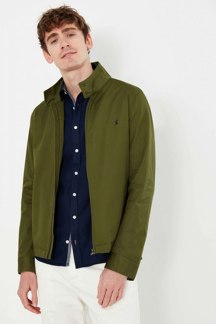 Apparel * | Joules Green Cotton Harrington Jacket Quick Delivery